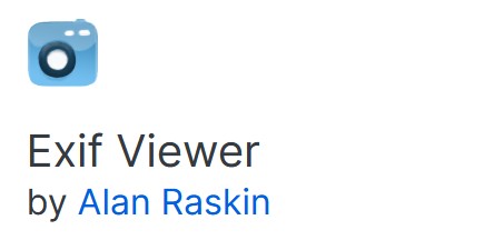 Exif Viewer by Alan Raskin